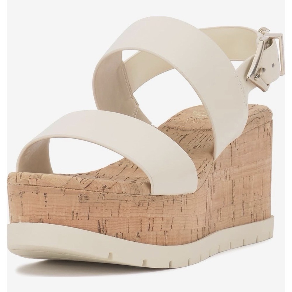 Vince Camuto Miapelle Warm Vanilla Wedge Sandals Size: 10M US